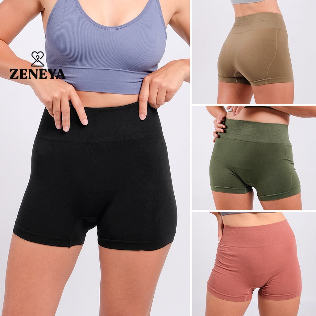 Zeneya Yoga Workout Cycling Shorts For Women Fitness Running Gym