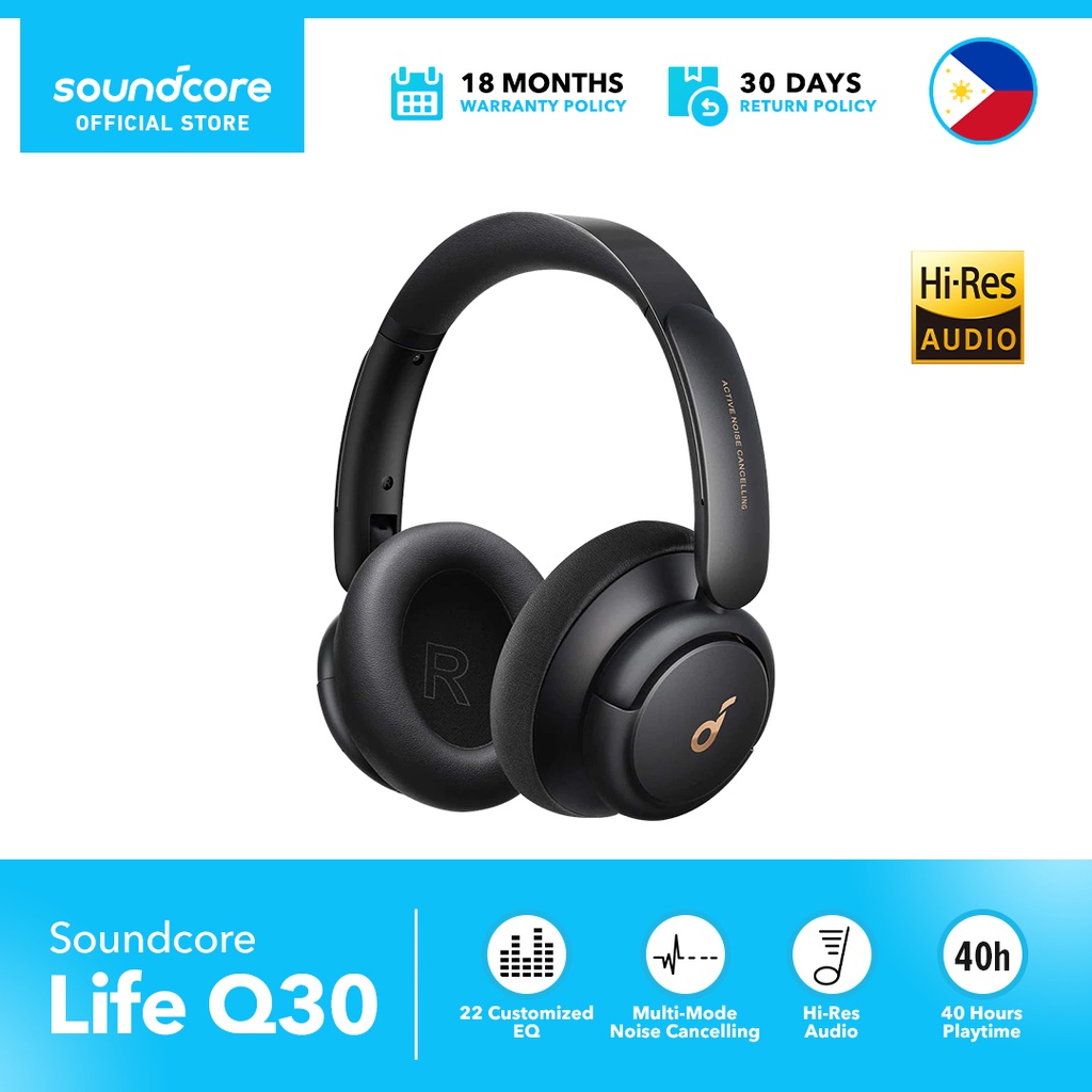 Soundcore by Anker Life Q30 Wireless Headphones, Bluetooth, 40 hour  Playtime, Noise Cancellation
