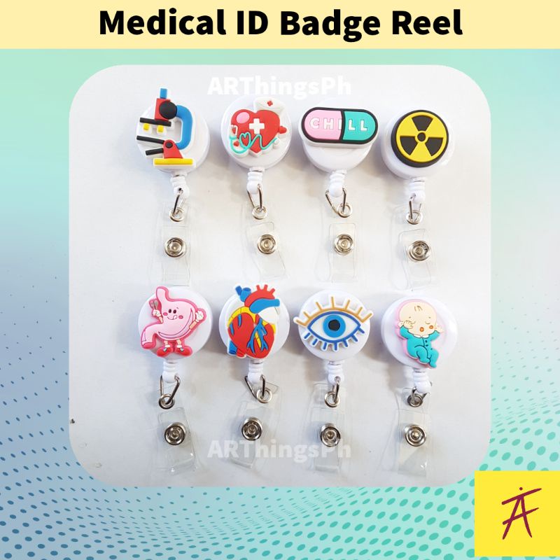 Medical ID Badge Reel - Retractable ID Holder - Med Tech - Rad