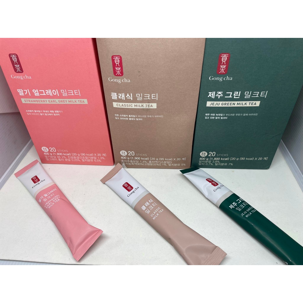 Gong Cha classic milk tea Jeju green milk tea strawberry earl grey milk tea sold per stick