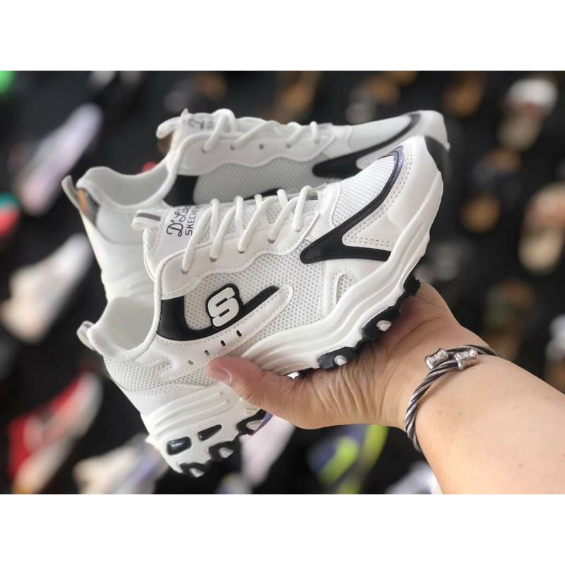 Skechers d best sale lites white