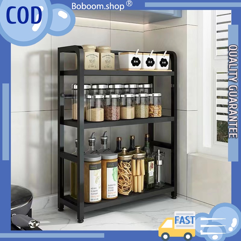 COD 2 3 Tier Spice Rack Condiment Seasoning Storage Organizer For