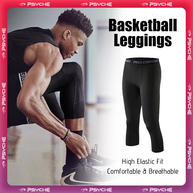 Psyche」 Men's Sports Basketball Leggings Compression Shorts Pants Running  Training Fitness Pants