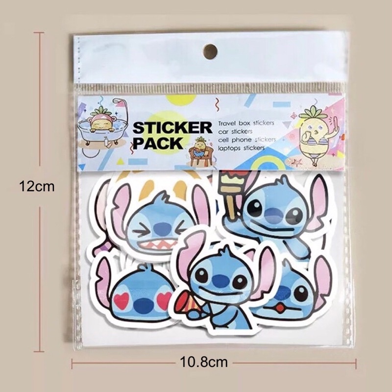 50 PCS Stitch Stickers,Cartoon Lilo and Stitch Reusable Vinyl