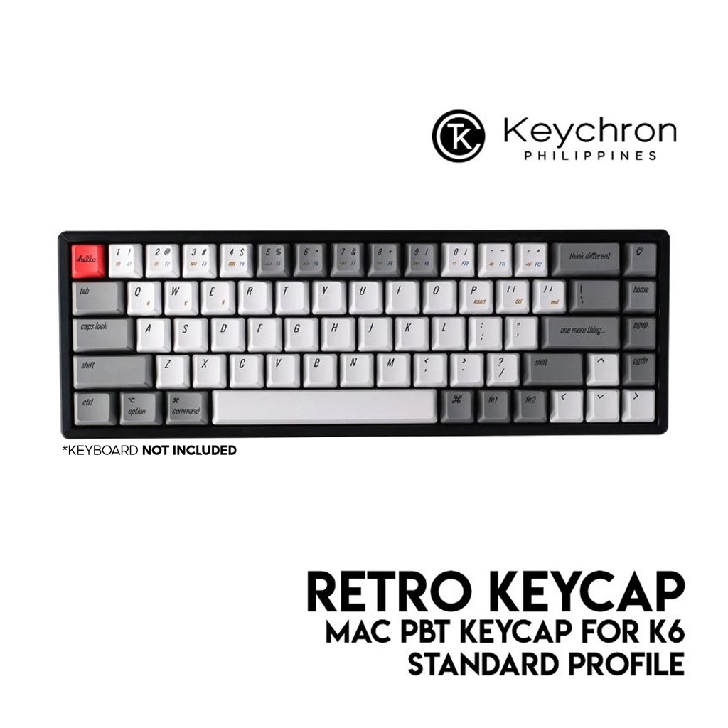 Keychron Retro Mac PBT Keycap Set for K6 (Standard Profile,  Dye-Sublimation, ANSI Layout, KP2) | Shopee Philippines