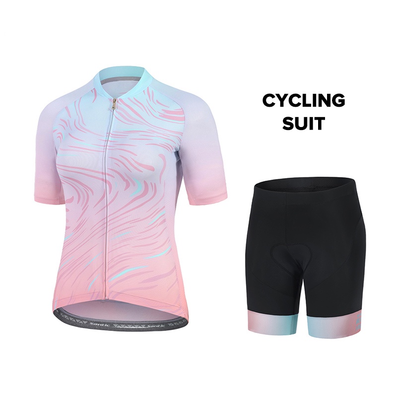 Santic Taki Cycling Jersey Women Long Sleeve Pink