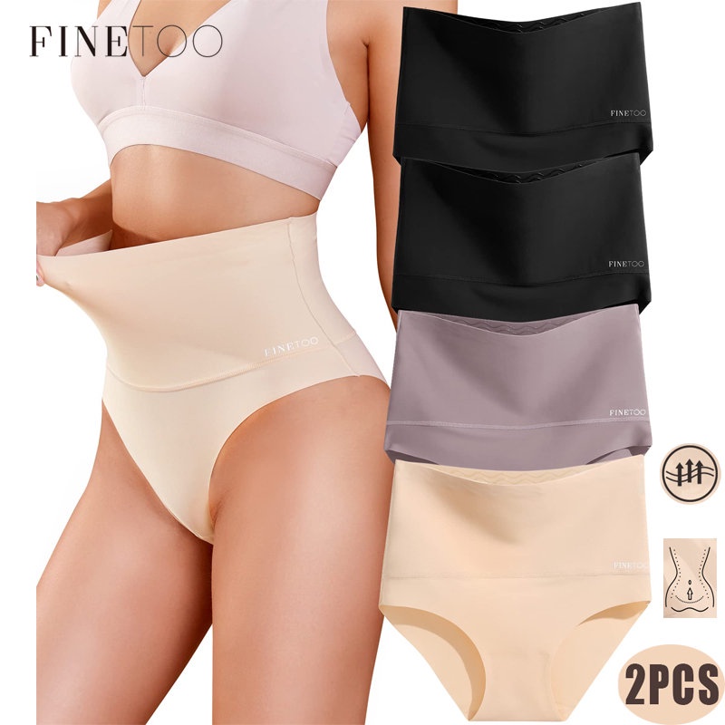 FINETOO Seamless Women Top Panties Set Cotton Tops Low Waist G-String  Underwear