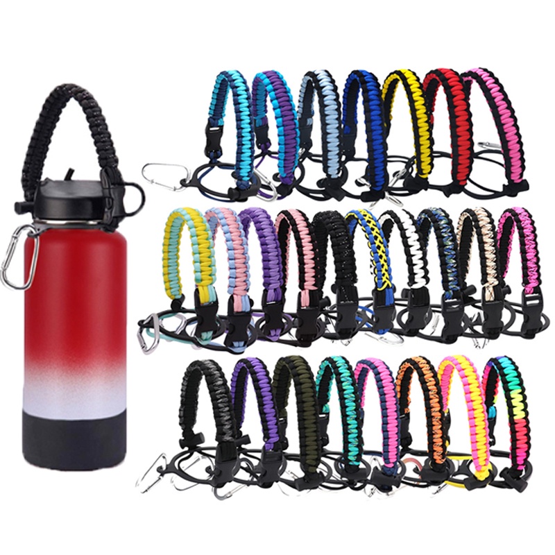 Fits Wide Mouth Bottles Durable Carrier Straw Cover Cup Rope Aquaflask  Colored Water Bottle Handle Strap Ropes 12-64oz
