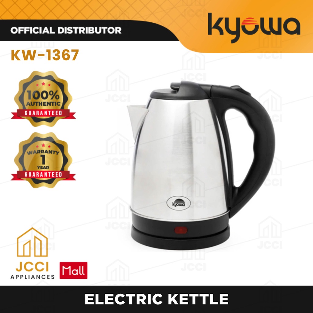 Kyowa Electric Stainless Steel Kettle 1.8L Original with 1 Year