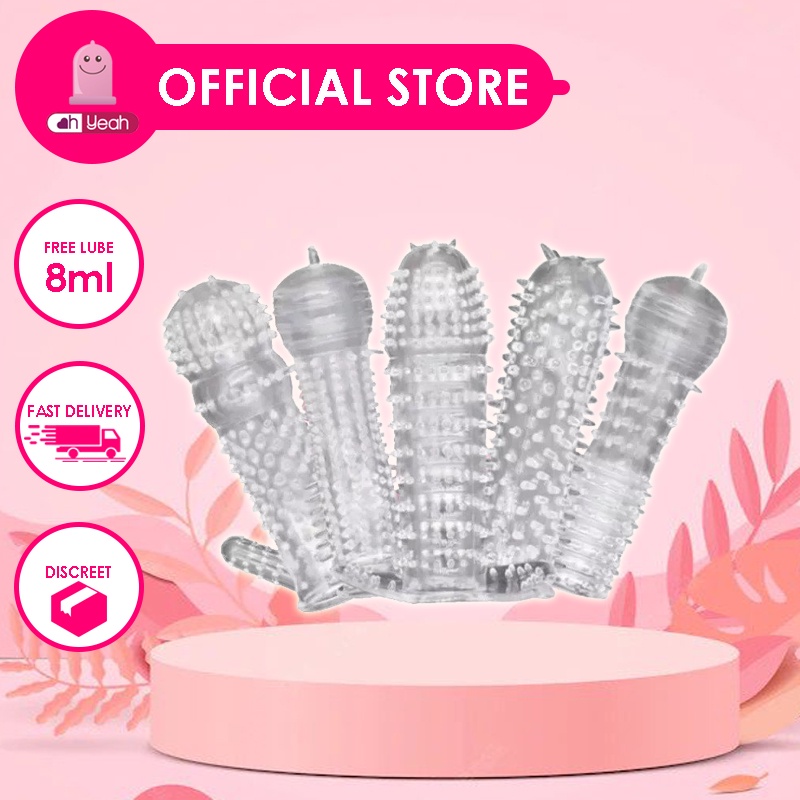 Newest Crystal Reusable Penis Sleeve Extender Condom 1pc