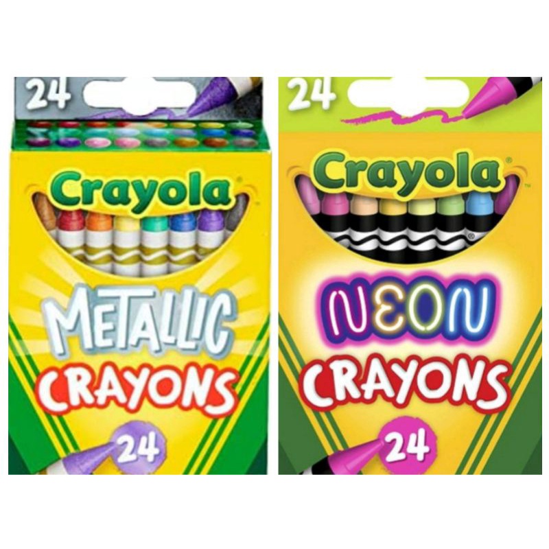 Crayola Neon/Metallic crayons, 24 count