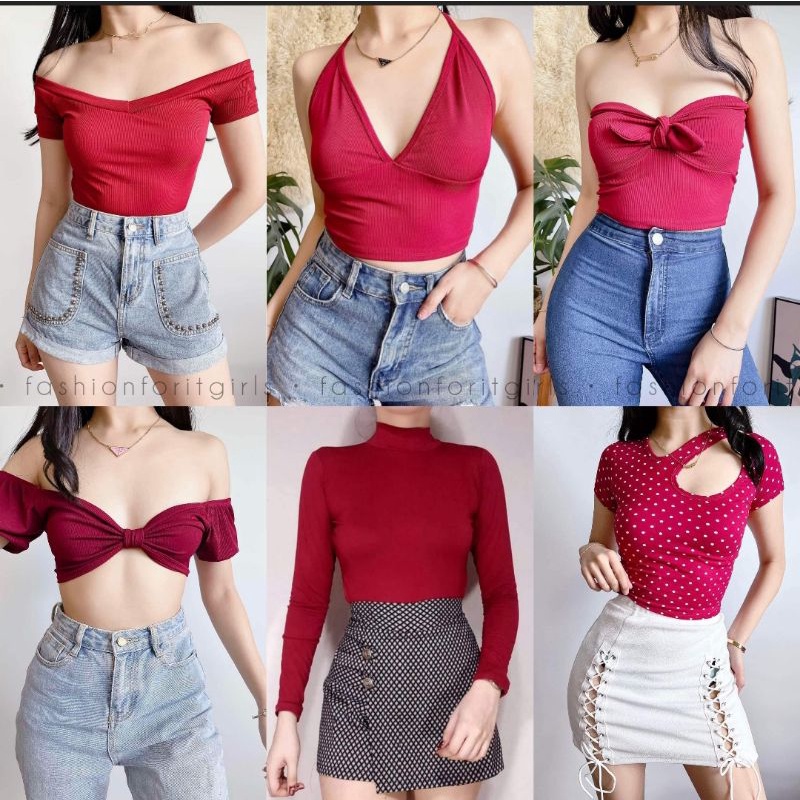 Maroon hotsell top outfit