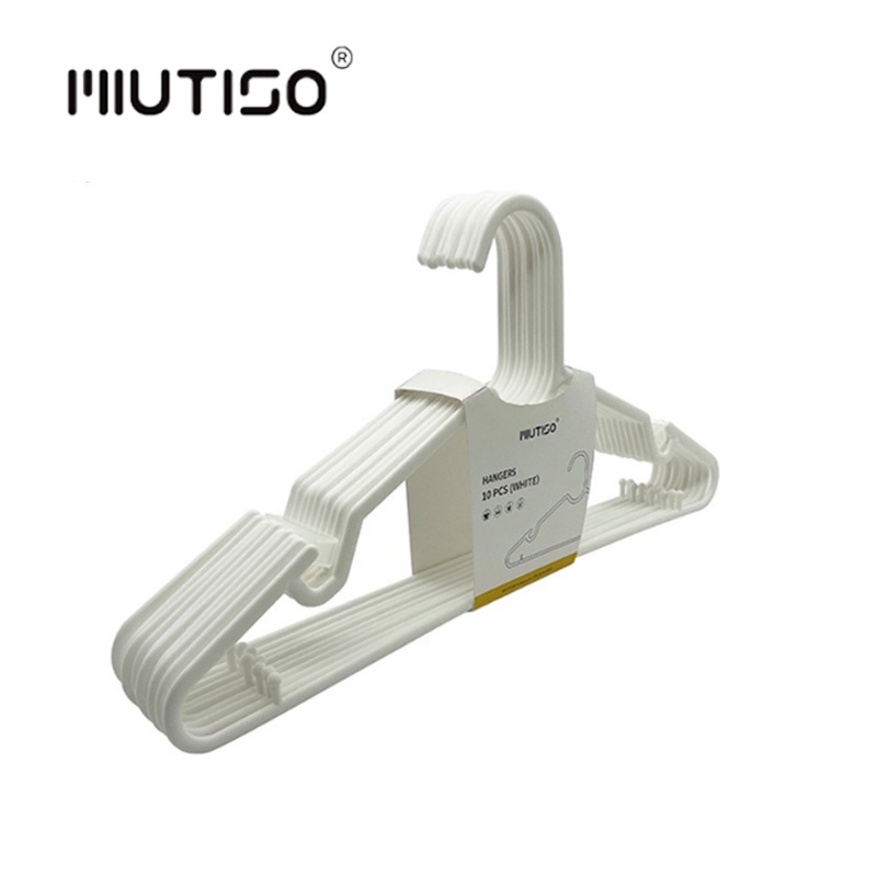 Miutiso 10pcs Plastic Hanger Heavy Duty Clothes Hangers Idael For