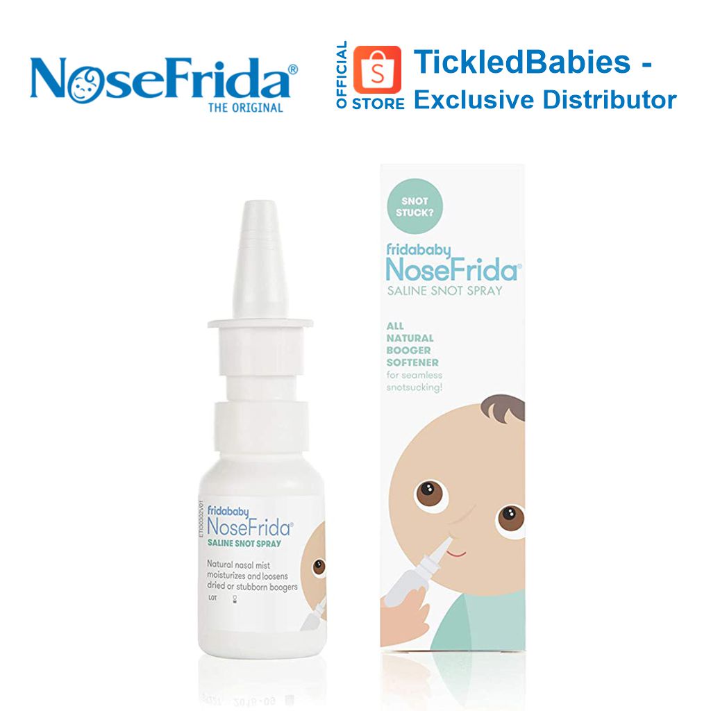 NoseFrida Nasal Spray - Natural Sea Salt Saline Solution - - - ( nose frida  sweden baby infant toddler nose cleaner )