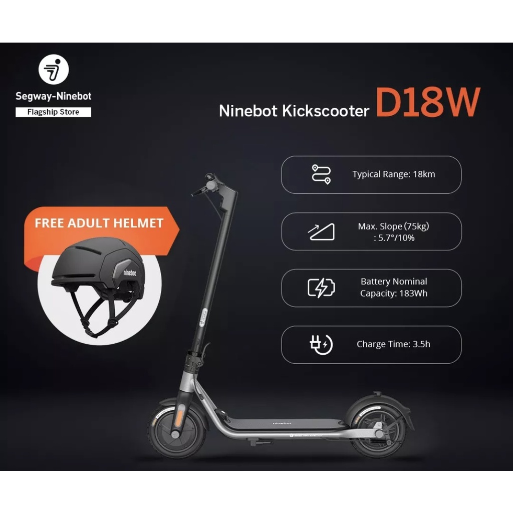 Segway D18E Ninebot Kickscooter Scooter électrique adulte