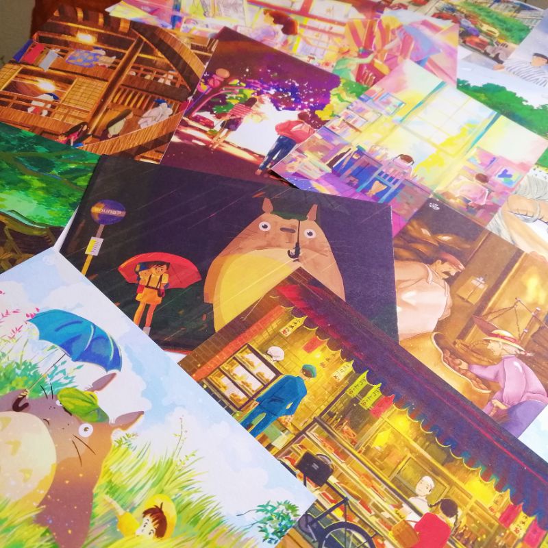 Studio Ghibli Postcards (Spirited away,my neighbor Totoro,howl's