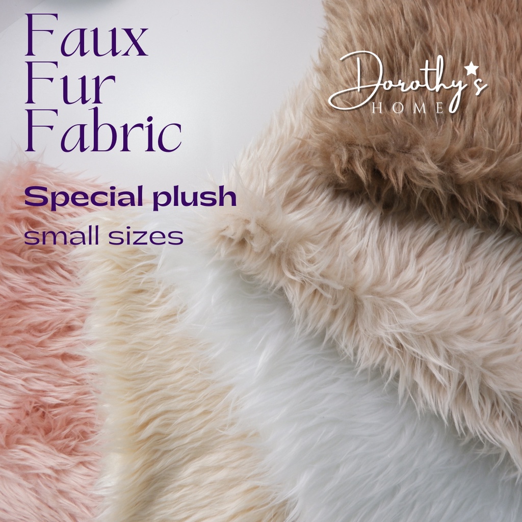 Special Plush Faux Fur Fabric, Small Sizes 17X16in, 17x32in for Table cover  and DIY Projects
