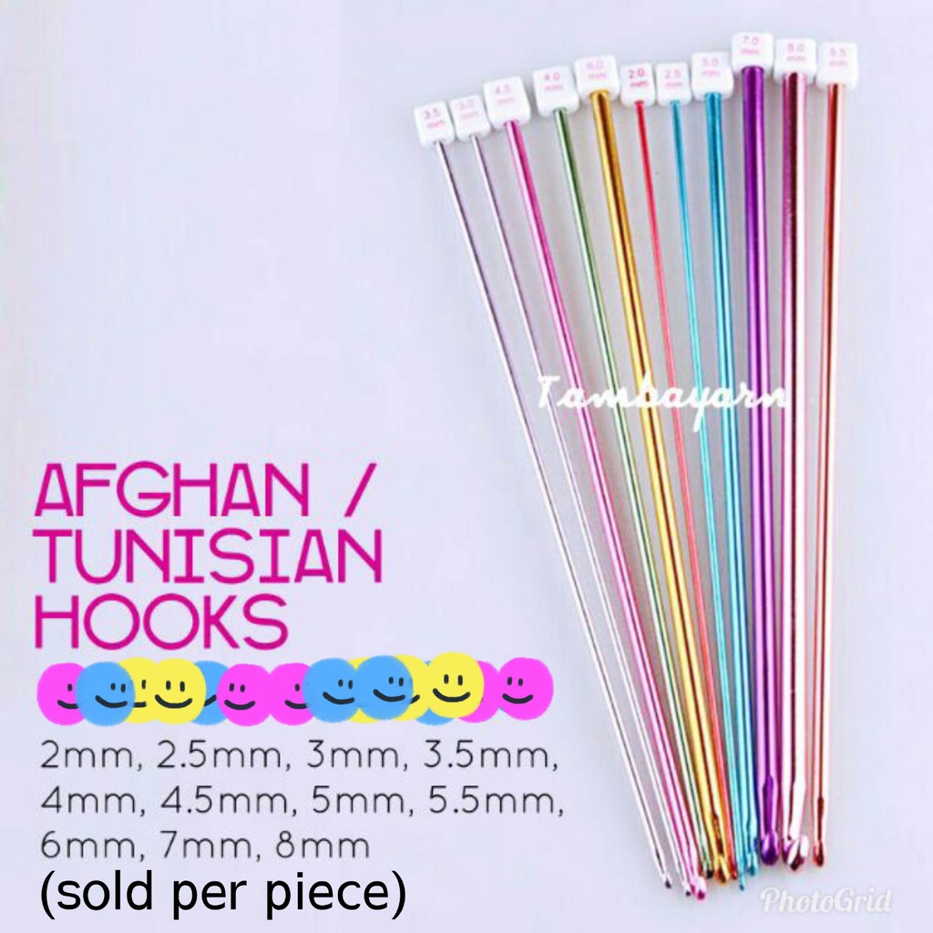 Tunisian Crochet Hook Set Includes X11 Long Hooks Sizes: 2mm-8mm, Aluminum,  Afghan Hooks, Afghan Crochet Hook 