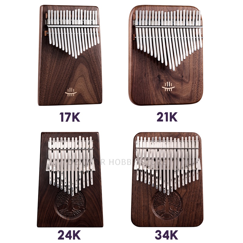 Kalimba Thumb Piano 41 Keys Chromatic C-Tuned Okoume Wood Flat Board Piano