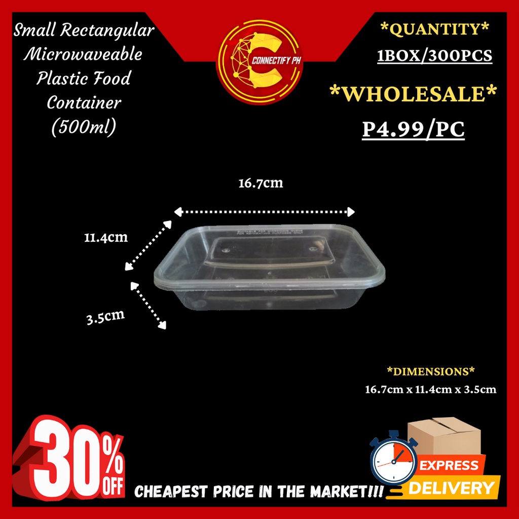 500ml Rectangular Microwavable Container – Packaging Lab Philippines