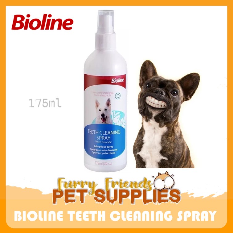 BIOLINE TEETH CLEANING SPRAY with flouride for dogs 175ml