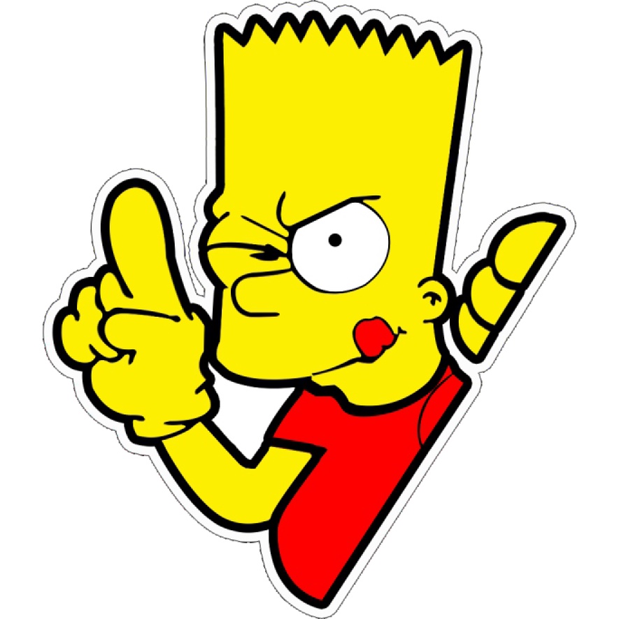 Bart shop simpson sticker