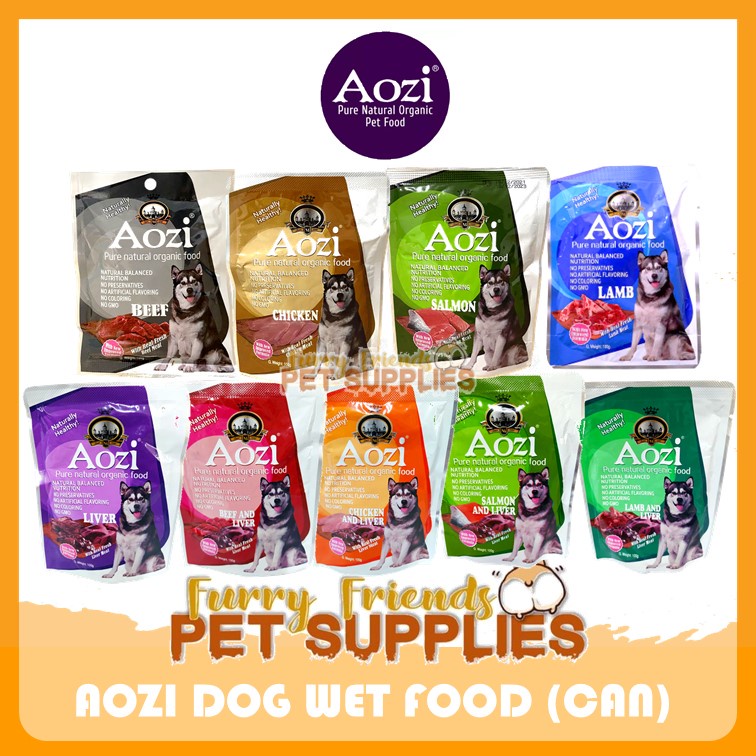 AOZI DOG WET FOOD IN POUCH Pure Natural Organic 100g