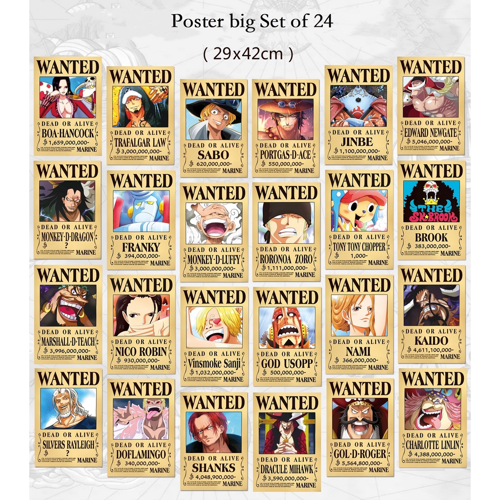 One Piece Crocodile Wanted Poster 42CM