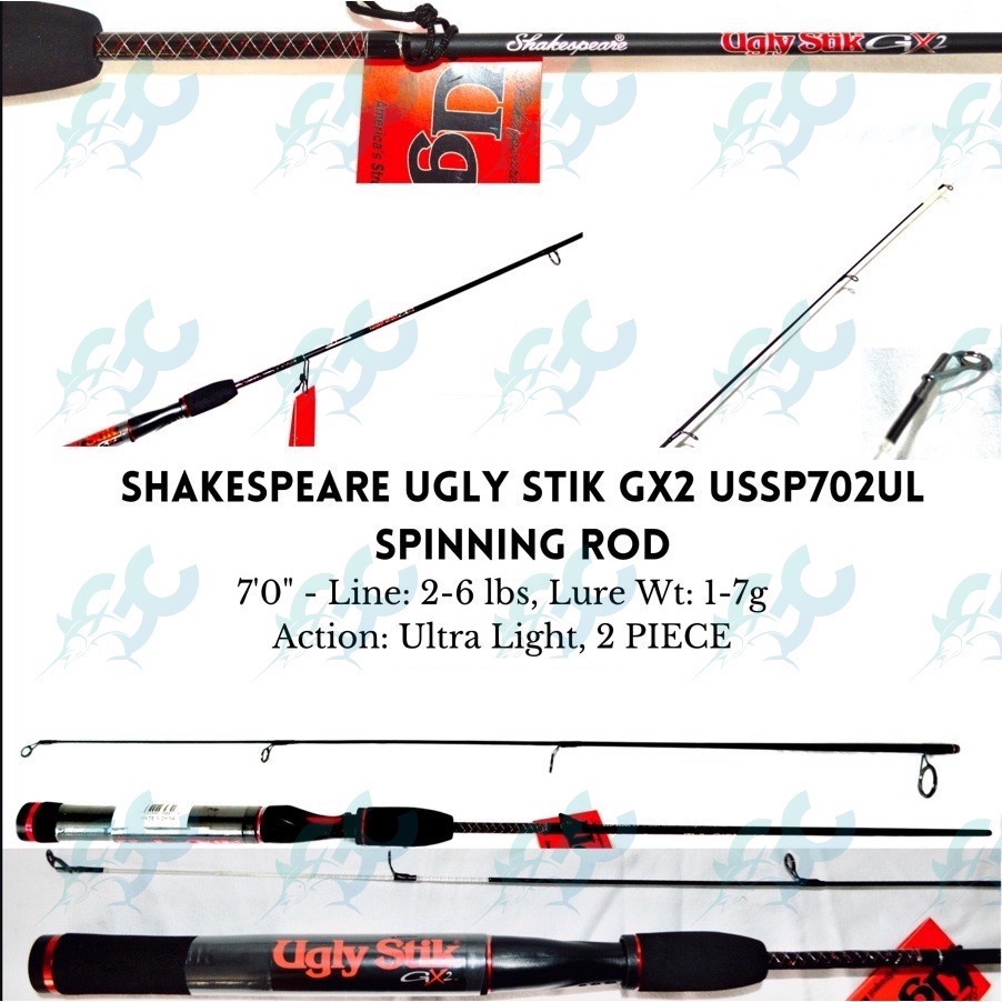 Shakespeare Ugly Stik GX2 USSP702UL (2-6lbs) 1-7g 2pc Spinning