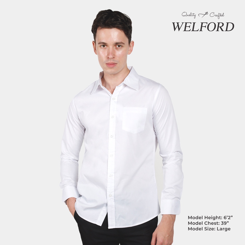 White long sleeve store polo formal