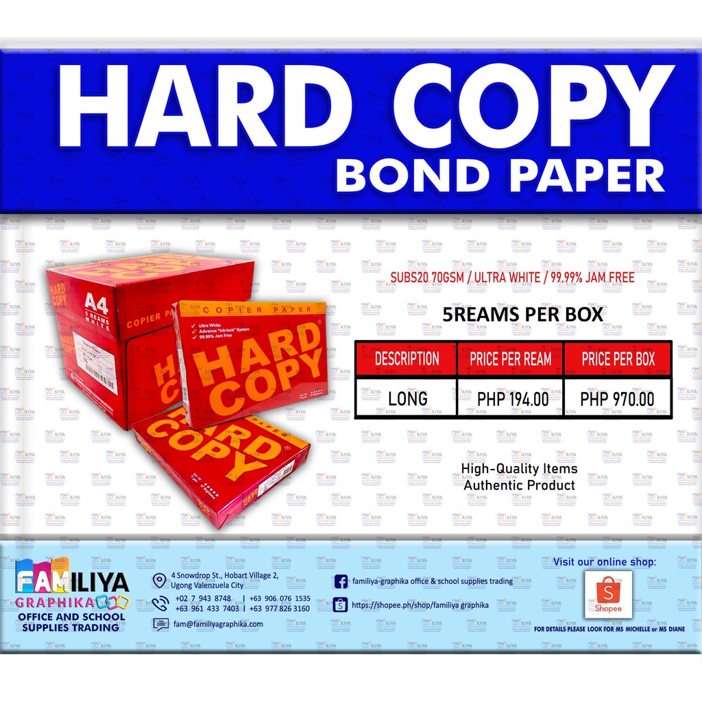 HARD COPY Bond Paper
