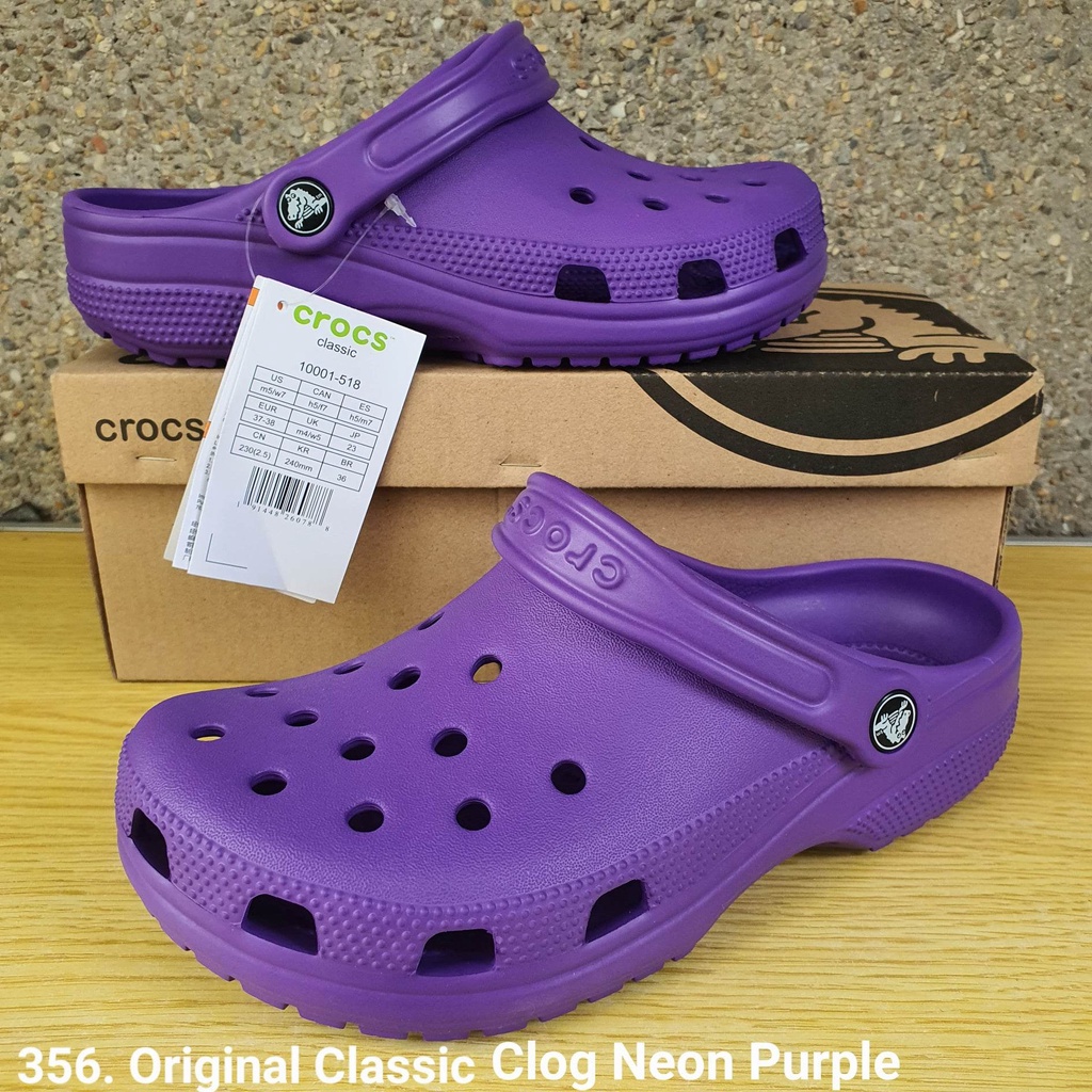 ONHAND 356. ORIGINAL Classic Clog Neon Purple MEN WOMEN Made in