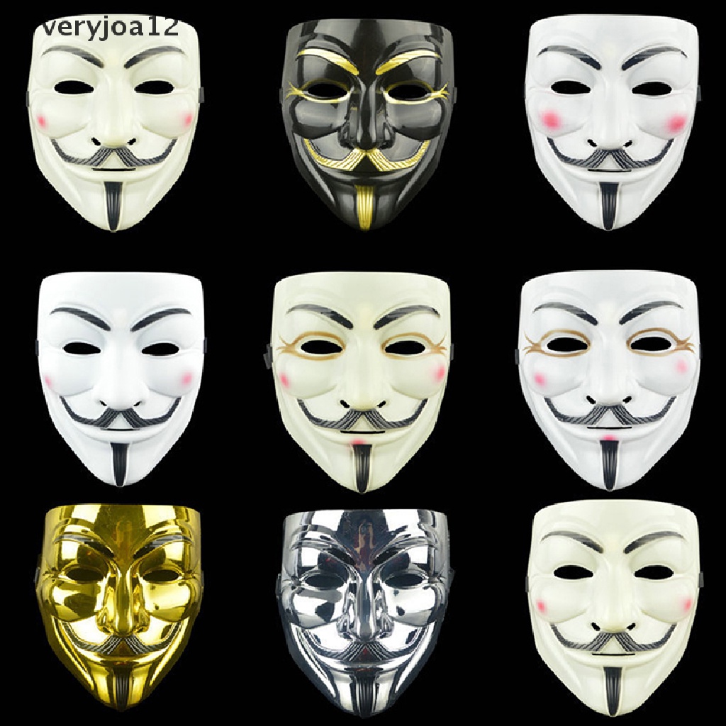 veryjoa12] Anonymous Vendetta Guy Fawkes Hacker Face Mask Adults