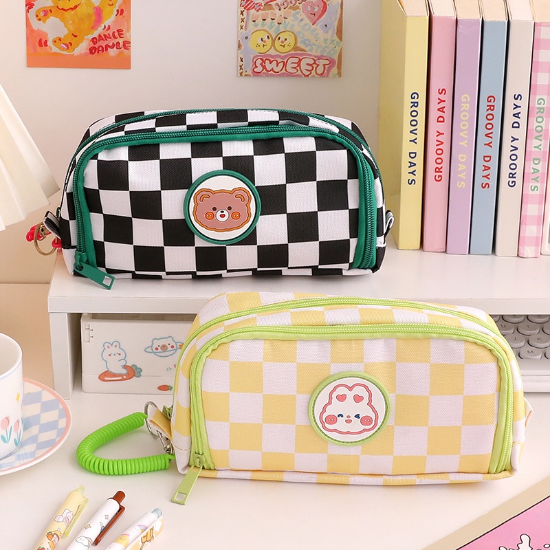 Kawaii Standing Pencil Case Cute Telescopic Pen Holder Stationery Organizer  Pouch Pen Bag for School Students Boys Girls