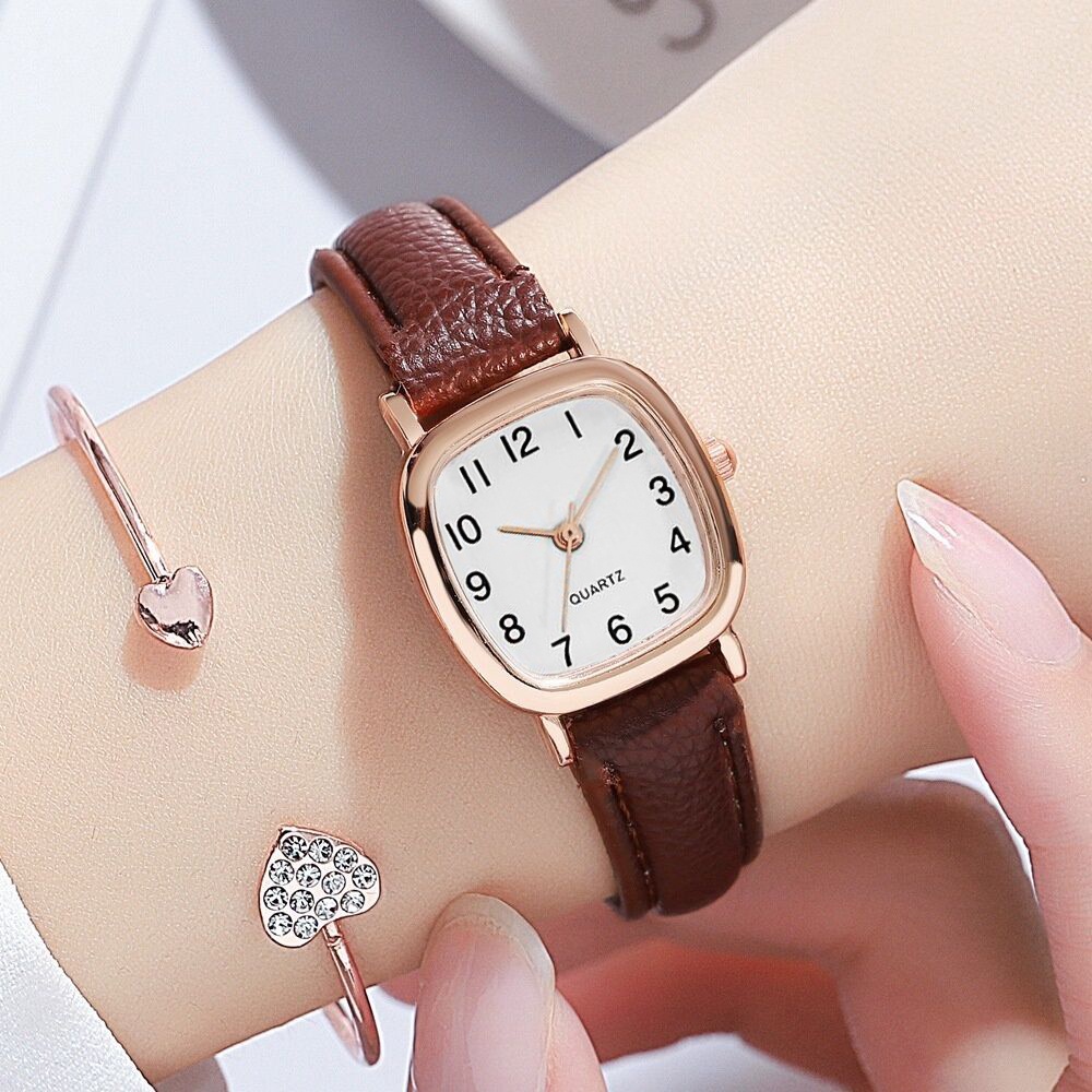 Women Watch Small Simple Number Square Waterproof Watches Shopee Philippines