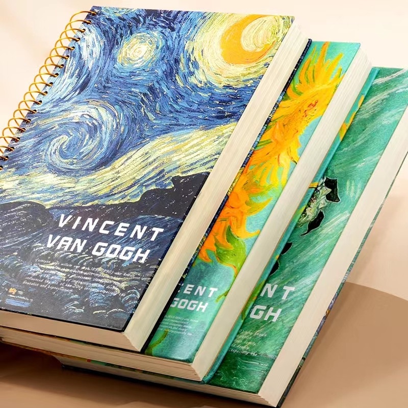 A4 Van Gogh Spiral Sketchbook Big Thick Drawing Notebook College Sketch Pad  Art School Supplies