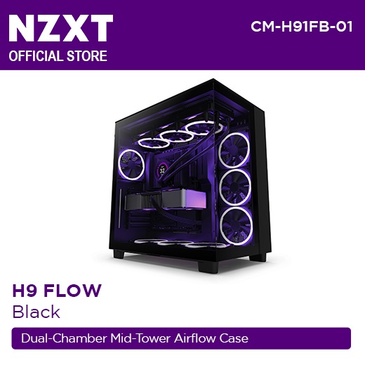 NZXT H5 Flow Compact Mid-Tower Airflow C CC-H51FB-01 Tech-America