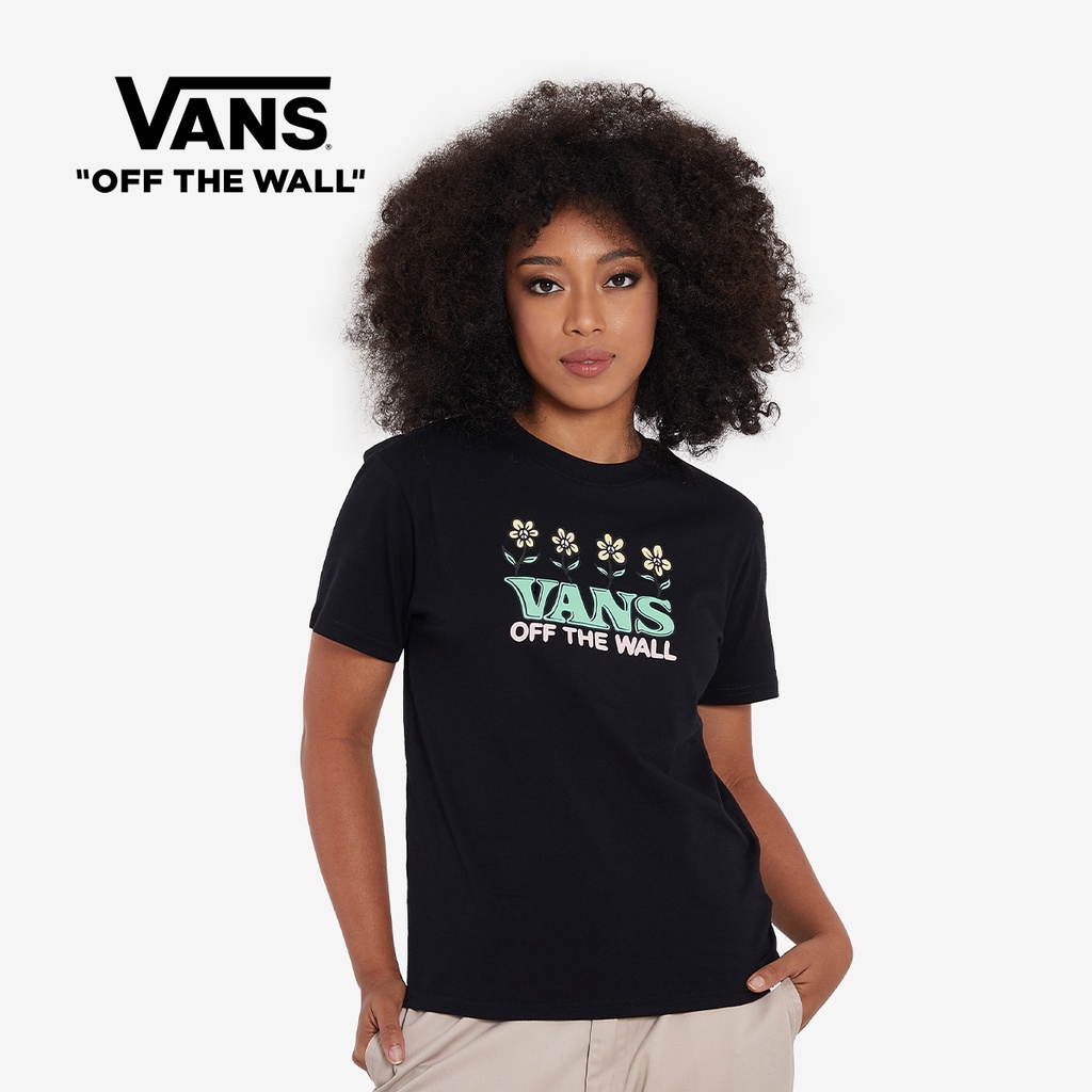 Vans off the hotsell wall t shirt women's