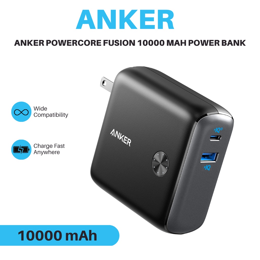 Anker PowerCore Fusion 10000 2 in 1 Wall Charger Power Bank
