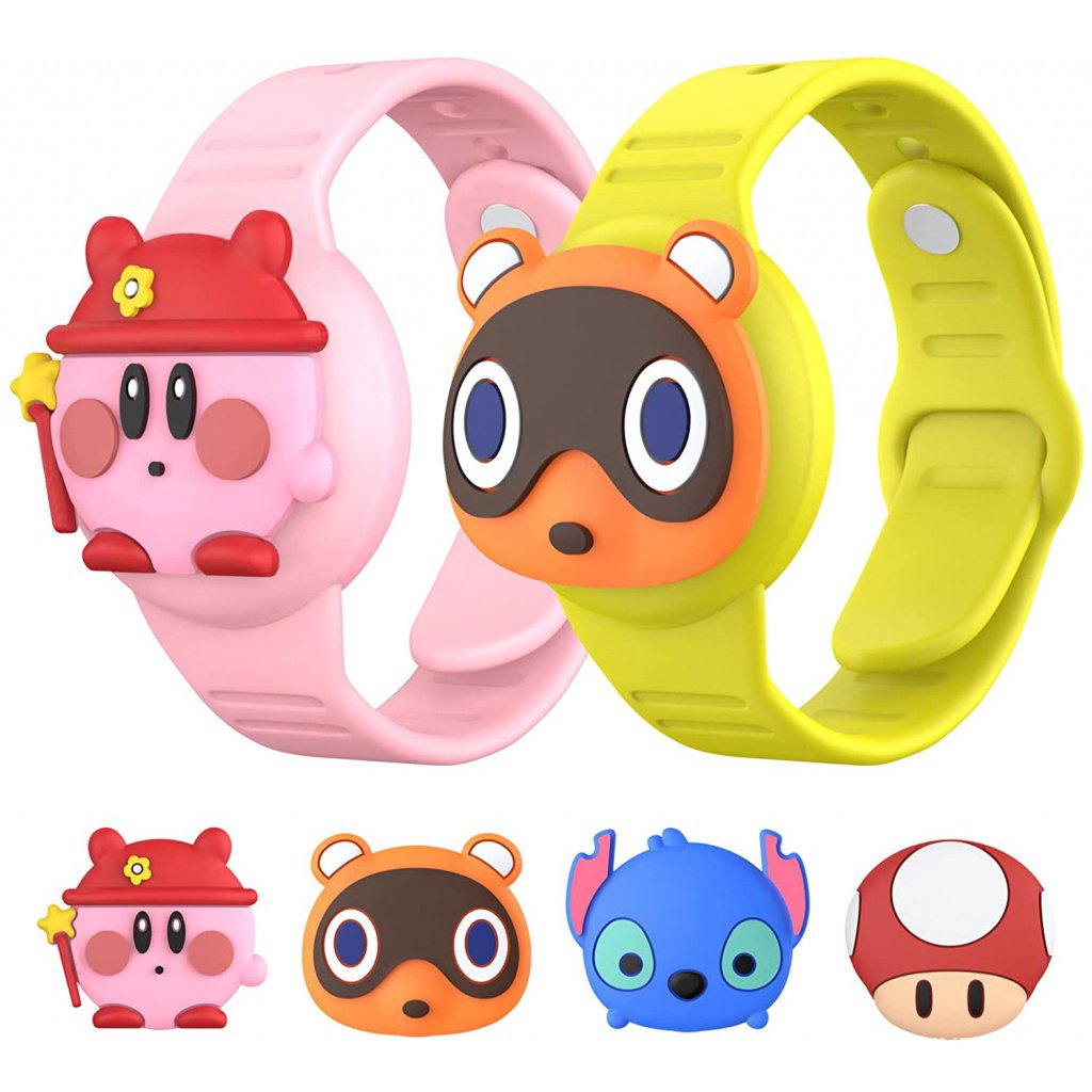 [2Pack] AirTag Kids Bracelet, Cartoon Wristband Adjustable Hidden Watch  Band Air Tag Holder for Apple Air Tag, Cute Soft Silicone Anti-Lost  Waterproof