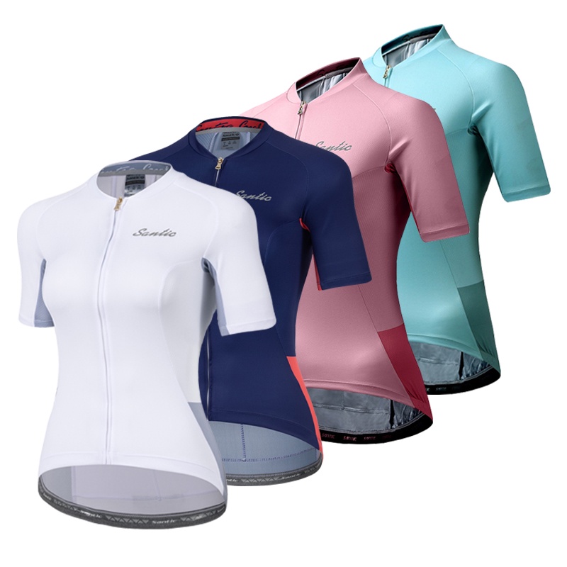 Santic Taki Cycling Jersey Women Long Sleeve Pink