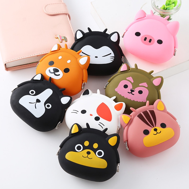 Cartoon Animals USB Cable Pouch Mini Coin Bag Children Gift Bag