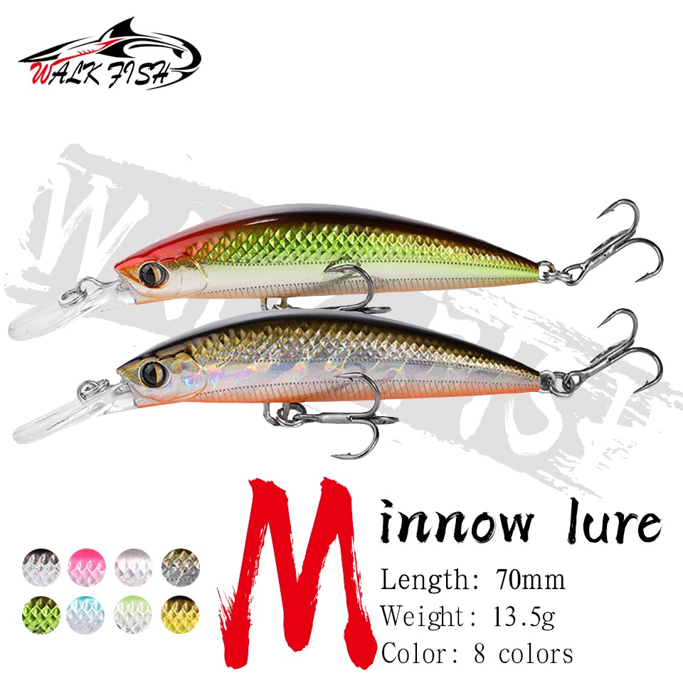 WALK FISH 1PCS 45mm 2.8g Sinking Minnow Hard Bait Fishing Lures