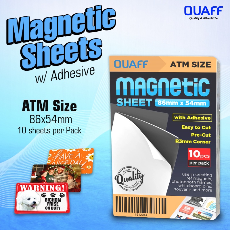 Self Adhesive Magnetic Sheets, All Sizes & Pack Quantity for