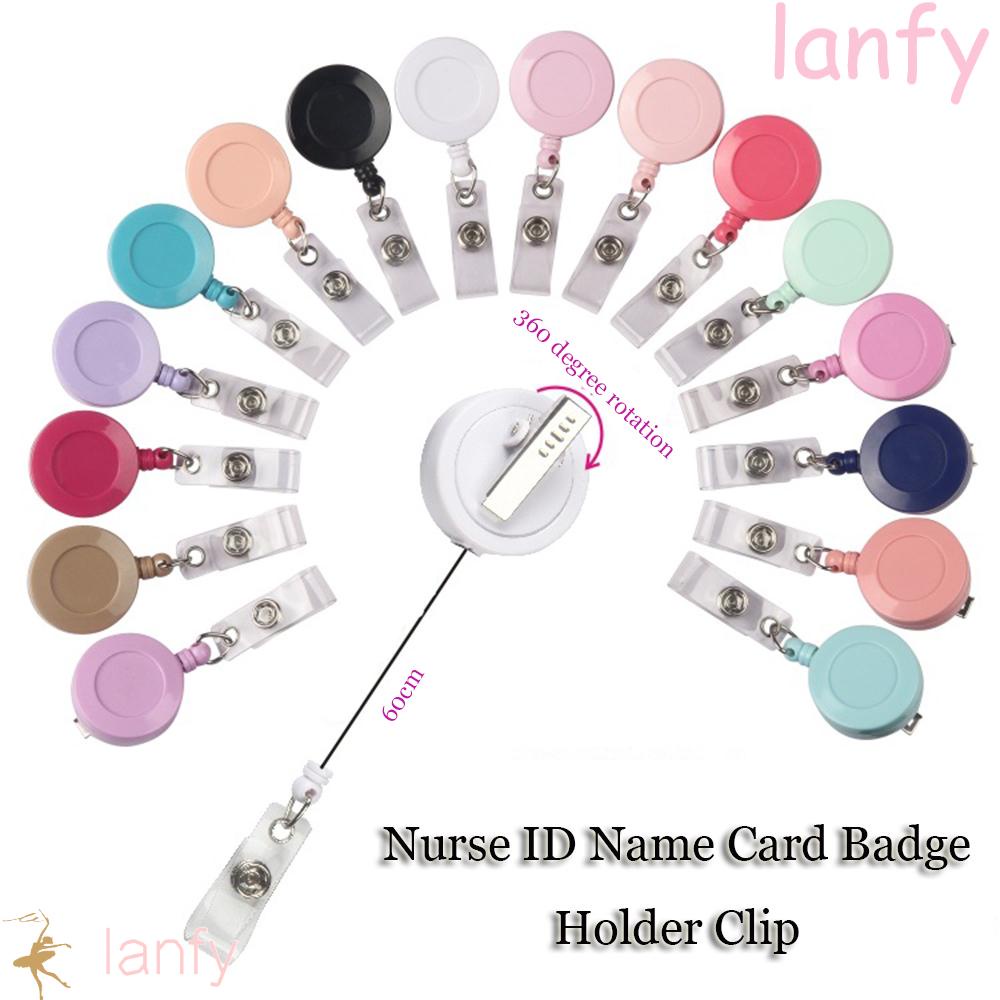 6 Pack Retractable Badge Holder ID Card Badge Reels with Alligator Clip  Cute Flowers Strawbarry Name Card Nurse Extension Keychain Holders for  Doctor