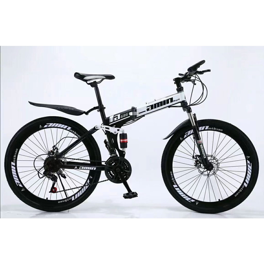 AMIN Foldable 26 Inch Mountain Bike 21 Speed MTB Bicycle Shopee