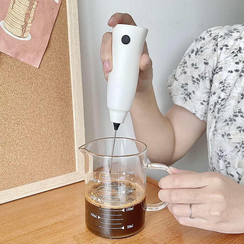 KUWAN Electric Milk Frother Rechargeable Handheld Wand Coffee