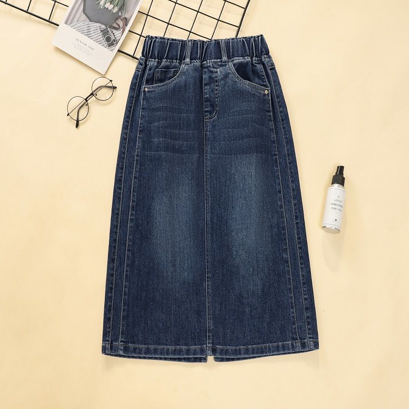 Knee length clearance denim skirt 4xl