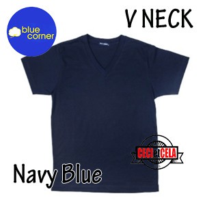 Blue Corner VNECK cotton (NAVY BLUE / MIDNIGHT BLUE)