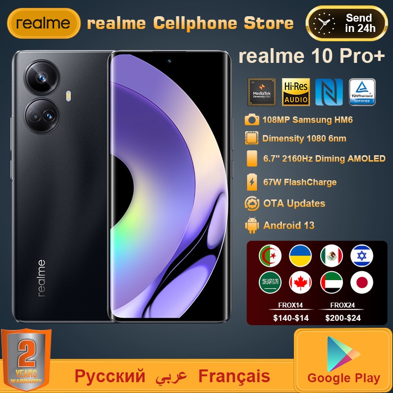 realme 10 Pro+ with 6.7″ FHD+ 120Hz OLED curved screen, Dimensity 1080,  5000mAh battery and realme 10 Pro announced